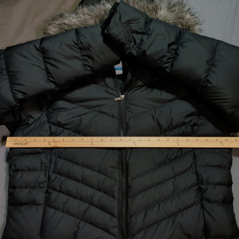 Columbia Down Parka Puffer Jacket Womens Size XL Quilted Granola Preppy Gorpcore - Picture 6 of 9